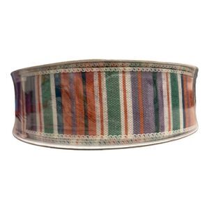 Member's Mark Wired Edge Premium Ribbon, 1.5" Wide x 50 Yards - Narrow Stripe